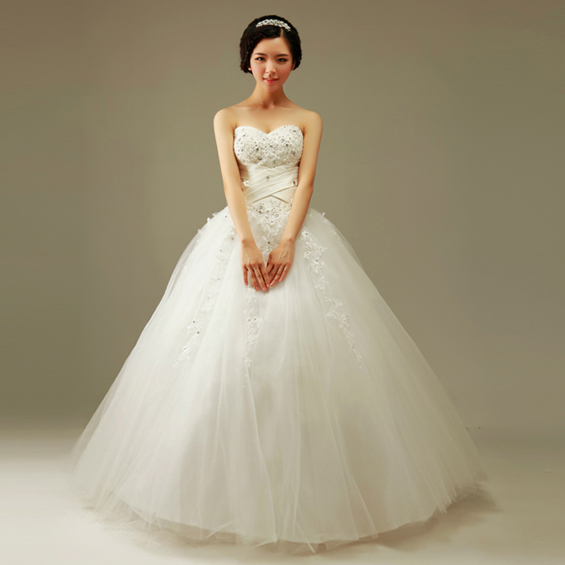 婚纱礼服 2013最新款 结婚季 韩版桃心领显瘦蓬蓬公主齐地婚纱 出门纱 婚纱礼服 2013最新款 结婚季 韩版桃心领显瘦蓬蓬公主齐地婚纱 出门纱