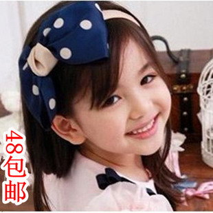  超大蝴蝶结 水玉圆点点 婴儿童公主宝宝女童发箍头箍 头饰品发饰