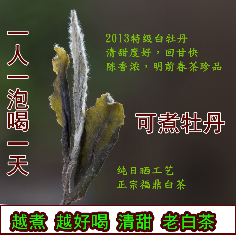 福鼎白茶2013特级白牡丹明前春茶高山特产老白茶散茶叶250克在类目 茶, 白茶(新), 白牡丹中 - 来自Buy2taobao.com提供专业的淘宝代购服务