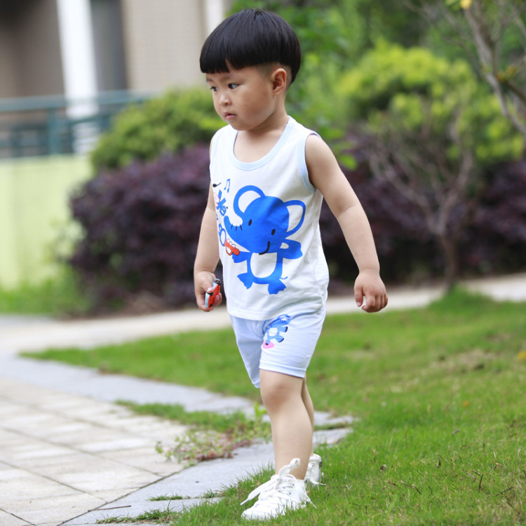 夏款婴儿套装 宝宝纯棉背心短裤两用档两件套薄透气背心套装在类目 童装/婴儿装/亲子装, 套装中 - 来自Buy2taobao.com提供专业的淘宝代购服务