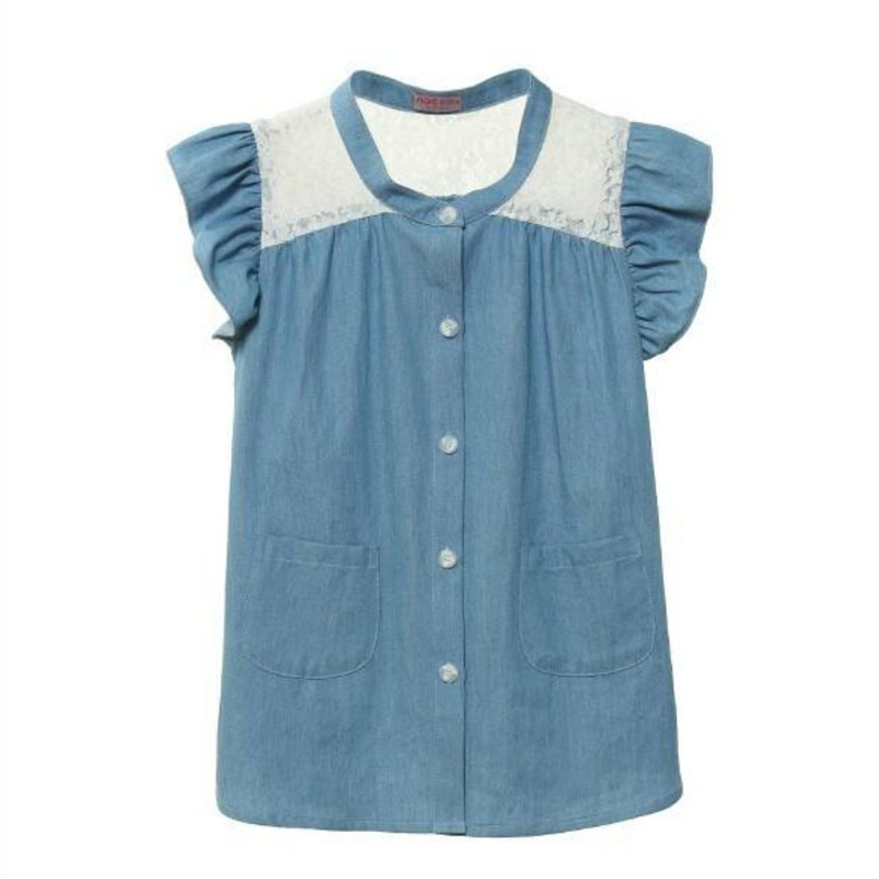 ABC童裝正品女童裝立領夏裝純棉短袖襯衫夏裝在類目 童裝/嬰兒裝/親子裝, 襯衫中 - 來自Buy2taobao.com提供專業的淘寶代購服務