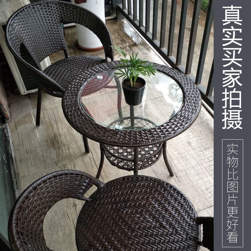 边几家用喝茶吃饭时尚店铺玻璃圆桌子小圆桌迷你小型藤椅子幼儿园|ruв категории жилой мебели, несколько видов, чайный столик - от Buy2taobao.com для оказания профессиональной услуги покупки агента Taobao