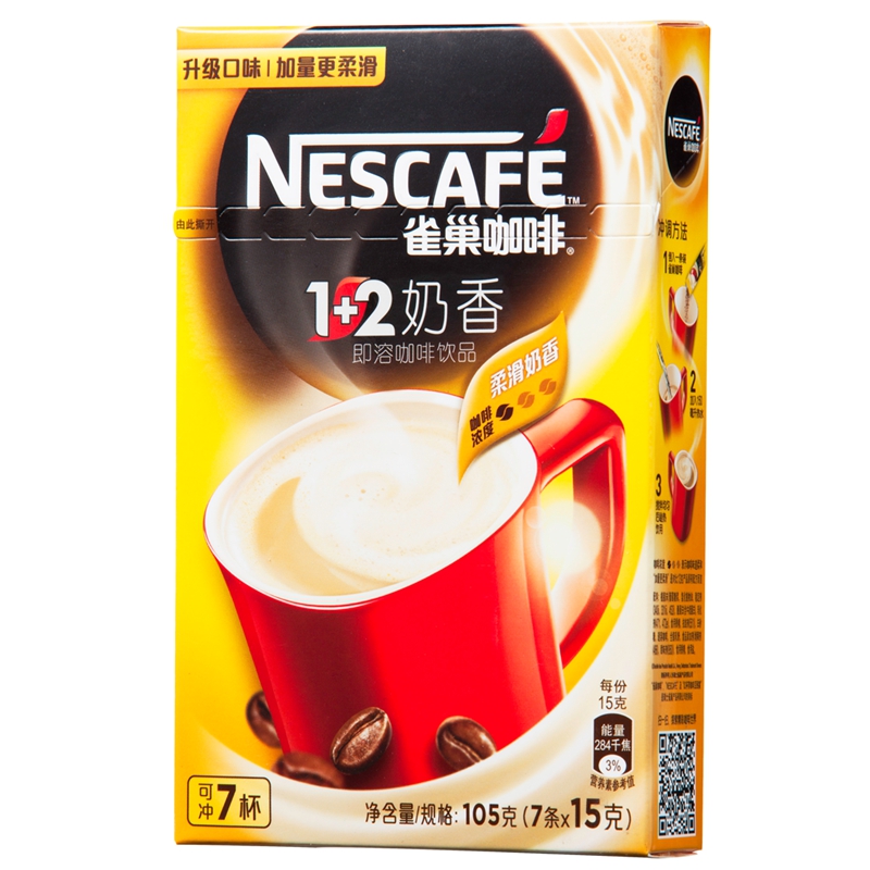 雀巢 速溶咖啡1+2奶香15g*7条/盒 即冲即饮香醇浓郁在类目 咖啡/麦片/冲饮, 速溶咖啡/咖啡豆/粉, 速溶咖啡中 - 来自Buy2taobao.com提供专业的淘宝代购服务