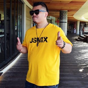  JSmix胖胖星球大码男装X1226夏新款加肥加大潮男韩版男士短袖T恤