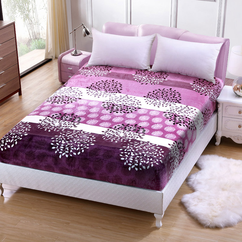 Coral Bed cover singleton Flannel Bedspread thickening keep warm Tatami Simmons mattress smart cover dustproofin the Bedclothes , Fitted category - from Buy2taobao.com to provide professional Taobao agent buy service