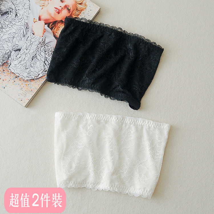 蕾丝花边一片式无肩带短款裹胸抹胸围胸少女白色打底防走光内衣夏在类目 女士内衣/男士内衣/家居服, 抹胸中 - 来自Buy2taobao.com提供专业的淘宝代购服务