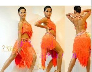 new pattern Adult Latin dance match Dance skirt Costume Orange tassels Fission female Special Offerin the Sports/Yoga/Fitness/Fans supplies , Dance/Aerobics/Gymnastics , Latin , Latin dance costumes category - from Buy2taobao.com to provide professional Taobao agent buy service