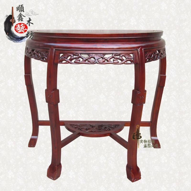 中式玄关桌实木门厅玄关台靠墙走廊半圆边桌简约供桌榆木墙边桌子在类目 住宅家具, 案/台类, 条案中 - 来自Buy2taobao.com提供专业的淘宝代购服务