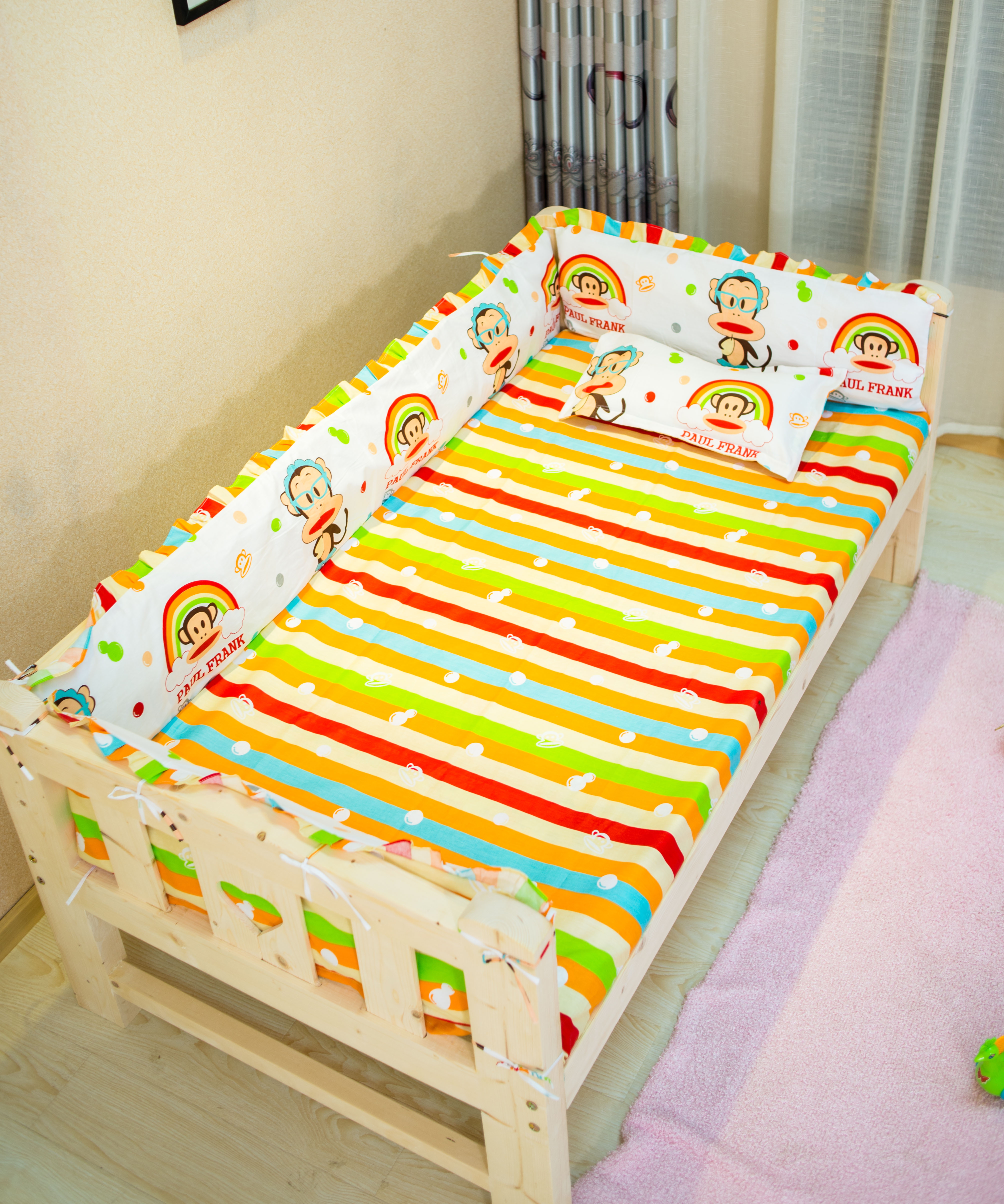 Cotton children Bed curtain Washable Baby bed Customized baby pure cotton ventilation Three beddingin the Diapers/Care/Feeding/Push lathe , Sleeping bag/Mat/Pillow/Bedding , Bed around/Bed by category - from Buy2taobao.com to provide professional Taobao agent buy service