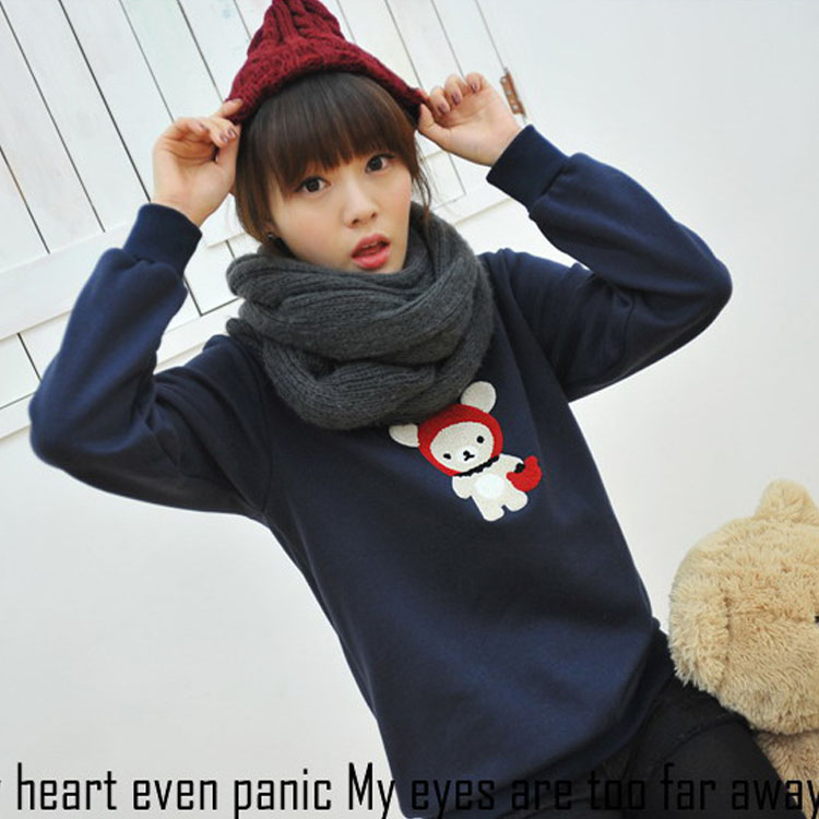 少女装生打底抓绒卫衣...