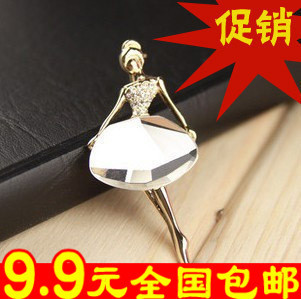  [6104] 韩国最爱菁菁小姐大爱 芭蕾舞女孩 时尚气质胸针原价2.9清