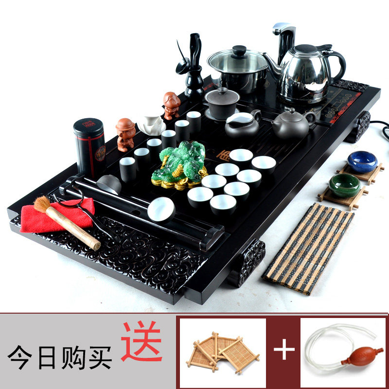 四合一自动抽水电磁炉特价包邮 功夫茶具套装 陶瓷套装 紫砂茶具