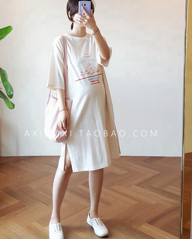 the republic of korea Agency purchase maternity dress 2019 Summer cotton Edition chic lovely duck pregnant woman T-shirt Dress Exorcismin the Maternity/Maternal supplies/Nutrition , Maternity , Dress category - from Buy2taobao.com to provide professional Taobao agent buy service