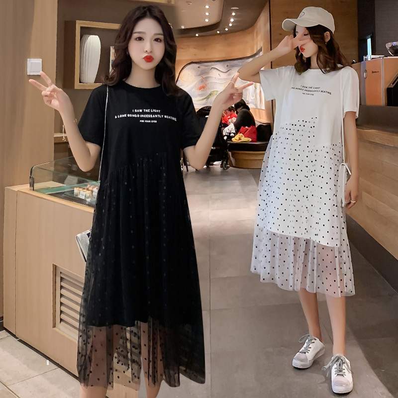 孕妇裙夏装2019新款孕妇装夏天上衣时尚波点网纱孕妇连衣裙中长款在类目 孕妇装/孕产妇用品/营养, 孕妇装, 连衣裙中 - 来自Buy2taobao.com提供专业的淘宝代购服务