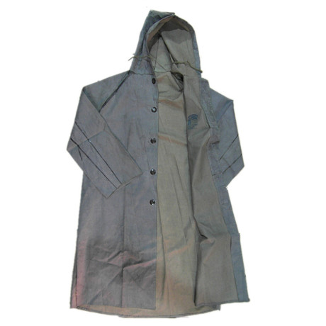 87老式带袖雨衣长款大褂劳保连体橡胶雨衣防