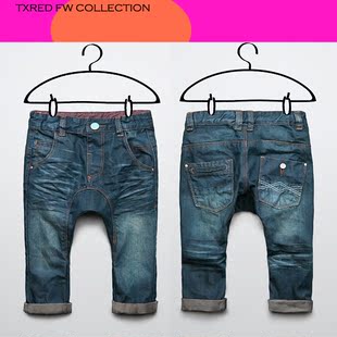  西班牙专柜正品z-za家秋冬欧美牛仔哈伦裤儿童宝宝男童大PP长裤