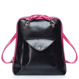  女士新款包包潮女撞色韩版单肩双肩包学院风两用百搭女包特价