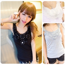 2013 lace camisole female backing shirt Rib practical joker summer halter top female models