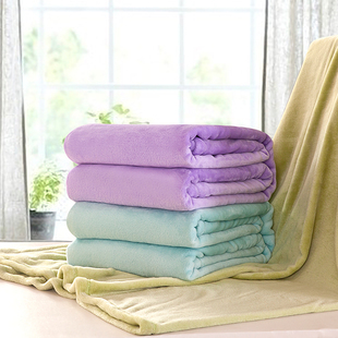  新品特价 蓝丝羽家纺纯色珊瑚绒毯床单 简约现代风午睡毛毯