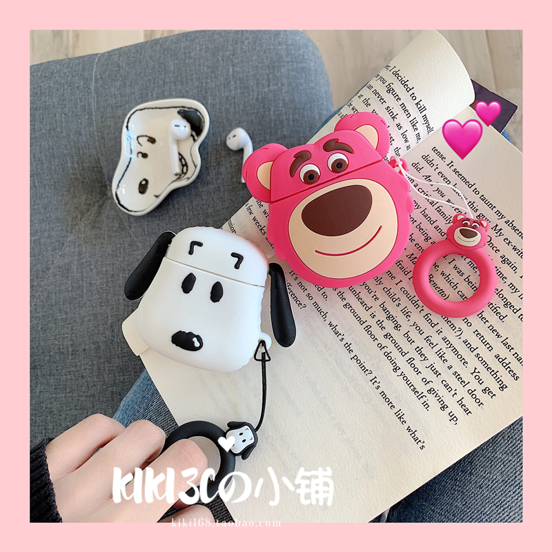 卡通史努比草莓熊AirPods保护套苹果无线蓝牙耳机套保护壳防摔|ruв категории Цифровые аксессуары, MP3/Mp4 аксессуары, наушники - от Buy2taobao.com для оказания профессиональной услуги покупки агента Taobao