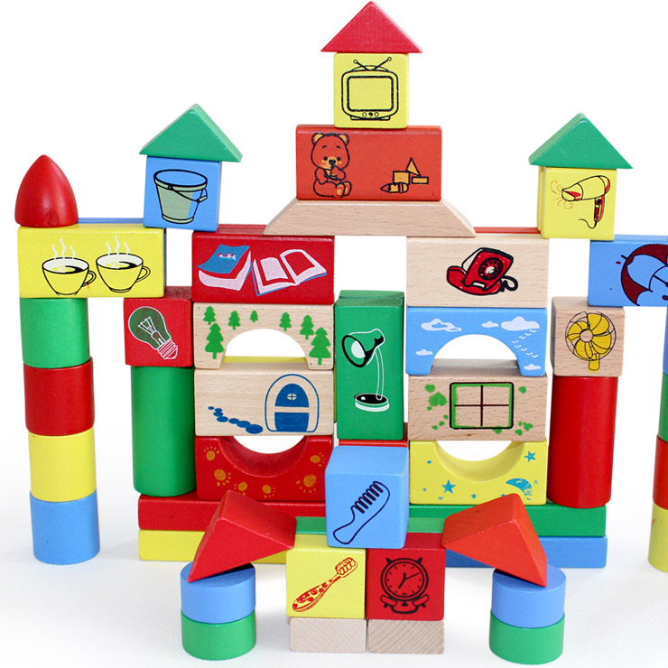 儿童木制积木益智玩具...