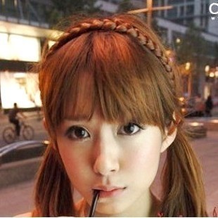 弦子家满15元包邮欧美复古韩式头带发箍发带儿童发饰编织假发麻花