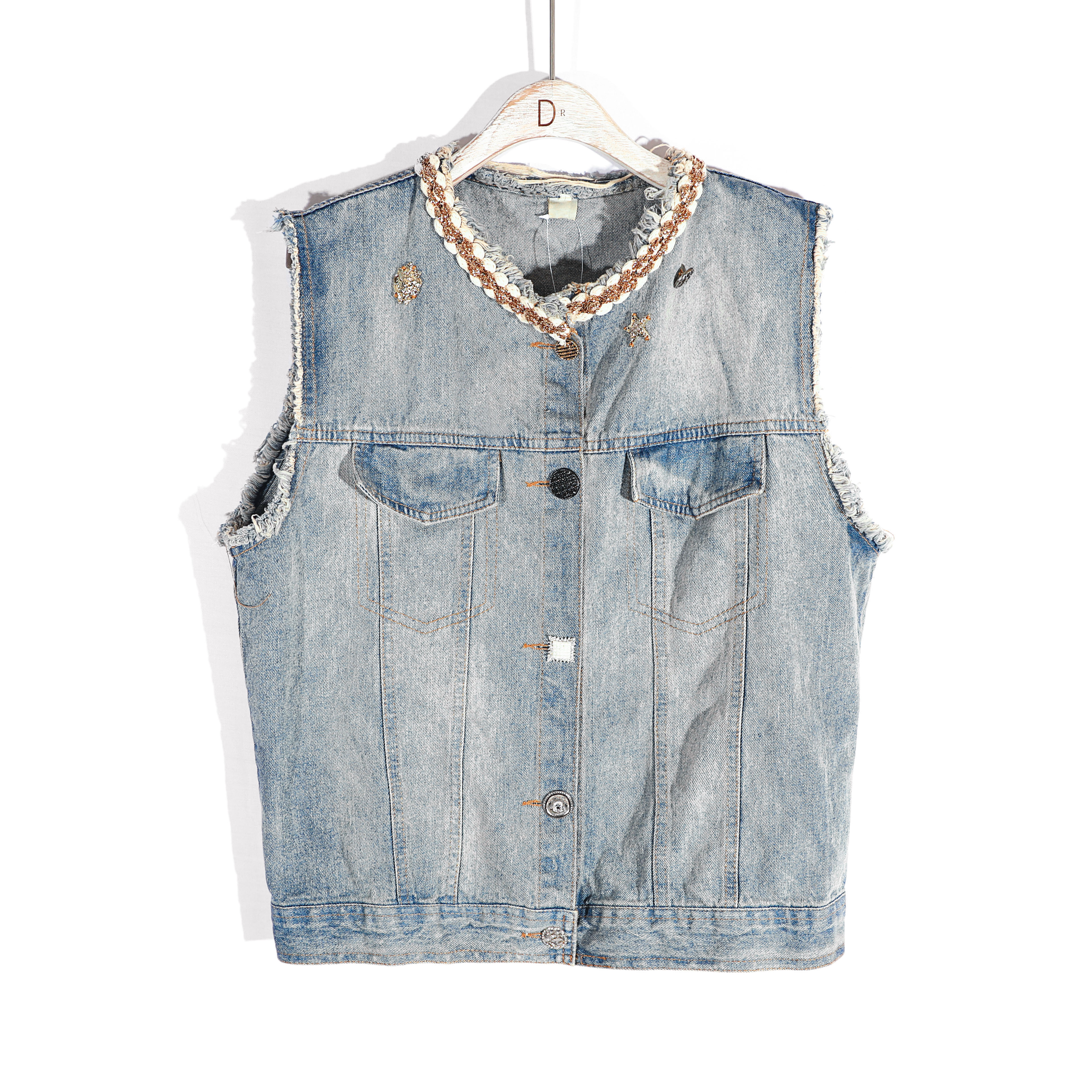 DR Original European stations 2019 new pattern pocket cowboy Vest 19YYD12-01in the Women's clothing/Boutique , Maga category - from Buy2taobao.com to provide professional Taobao agent buy service