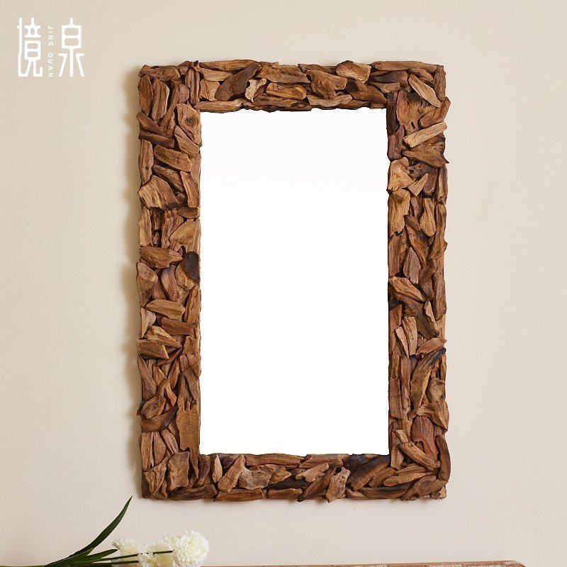 Jing Quan Southeast Asia villa Entrance mirror decorate woodiness manual Café Wall Pendant Art Wall decorationin the Home accessories , Mural category - from Buy2taobao.com to provide professional Taobao agent buy service