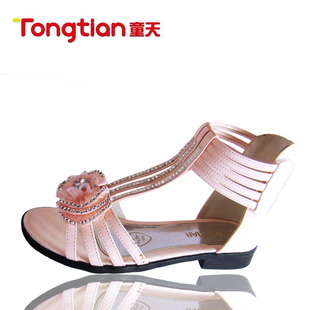  正品童天童鞋 夏款儿童凉鞋女童鞋 水钻甜美公主鞋258826
