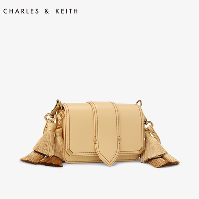 CHARLES＆KEITH 流苏包 CK2-20780762 欧美流苏饰女士翻盖单肩包