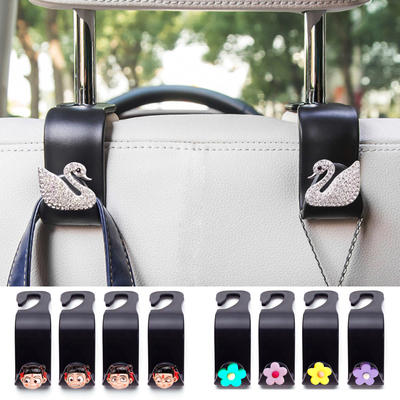 车载卡通挂钩座椅背小钩子女隐藏可爱创意小汽车车内置物用品通用