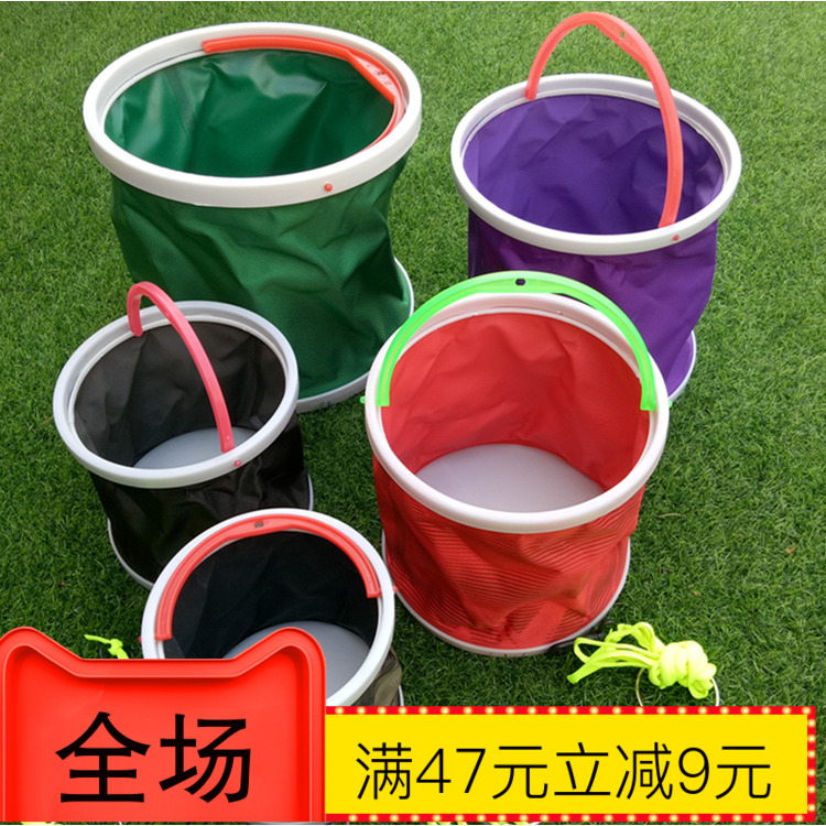 活鱼桶水箱帆布折叠打水桶便携加厚装鱼箱带绳钓鱼桶垂钓渔具免邮|msdalam kategori luar/Mountaineer/Camping/Aksesori perjalanan, peralatan memancing, tong ikan, Hit baldi - dari Buy2taobao.com untuk memberikan perkhidmatan ejen Taobao profesional membeli