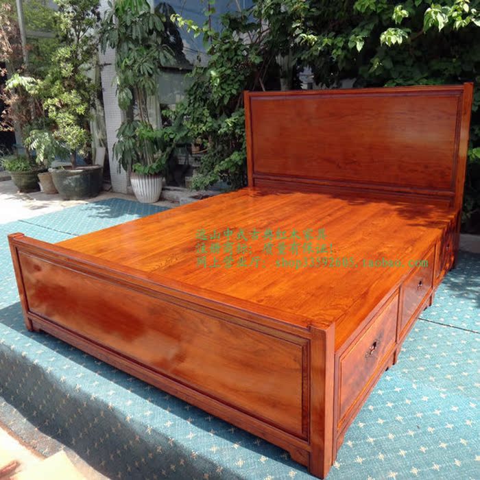 180大床;实木家具;中式古典家具;仿古实木家具订制;远山家具|msdalam kategori perabot kediaman, katil kelas, tinggi/katil gambar - dari Buy2taobao.com untuk memberikan perkhidmatan ejen Taobao profesional membeli