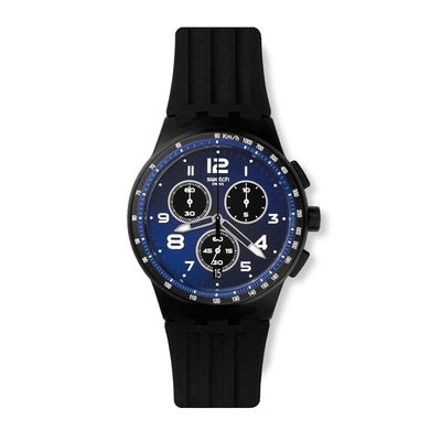 swatch/斯沃琪手表 果冻日历三眼计时石英表 夜行速度 susb402