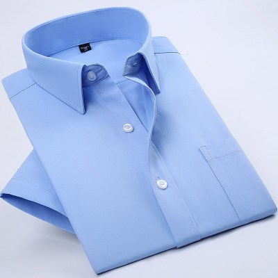 summer Thin section wathet Twill shirt Short sleeved Youth business affairs Occupation work clothes leisure time Inch clothes Largein the Men's clothing, Shirt category - from Buy2taobao.com to provide professional Taobao agent buy service