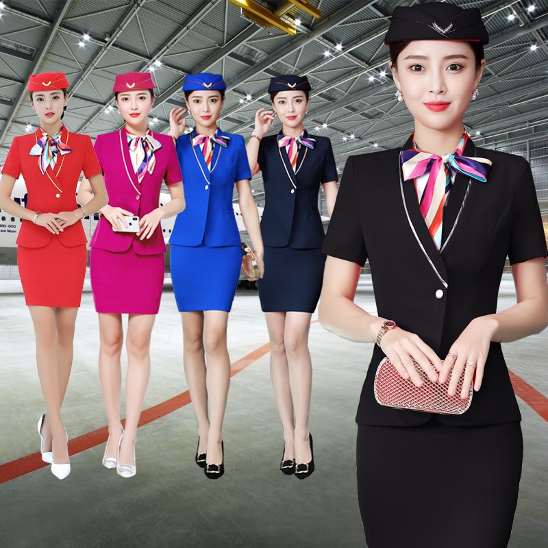 职业制服女2019新款短袖空姐套裙酒店前台礼仪小姐航空高铁工作服|msdalam kategori Butik wanita / wanita, menetapkan/pakaian seragam pelajar/seragam kerja, skirt kerjaya guaman - dari Buy2taobao.com untuk memberikan perkhidmatan ejen Taobao profesional membeli