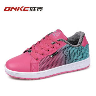  旺克镇店之宝 秋冬新款情侣款保暖鞋 男女运动滑板鞋加绒休闲板鞋