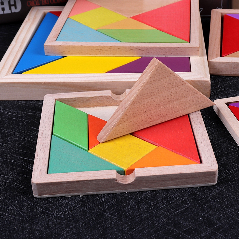 wooden children colour Tangram puzzle Wooden puzzle baby Lesson children intelligence 3-4-5 Years old toysin the Toy/Childs/Puzzle/Building block/Model , Beads/Jigsaw/Pair/Disassembly/Beat Toy , Jigsaw/Puzzle category - from Buy2taobao.com to provide professional Taobao agent buy service
