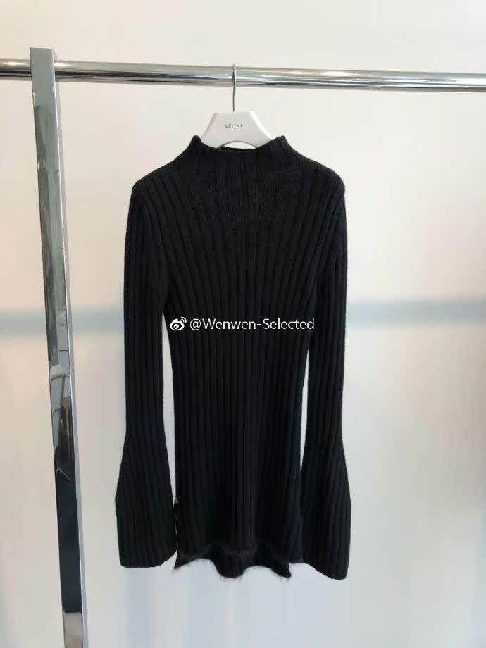 英国折扣代购-6.13Celi*e黑色ribbed小喇叭袖羊毛毛衣|msdalam kategori Butik wanita / wanita, sweater - dari Buy2taobao.com untuk memberikan perkhidmatan ejen Taobao profesional membeli