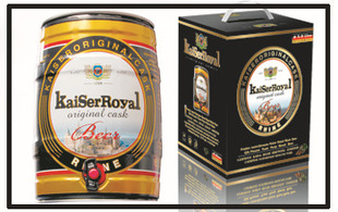  刚到岸 德国原装进口黑啤酒5L桶装 KaiserRoyal凯撒原樽黑色啤酒