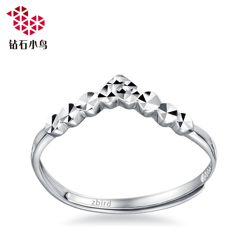 【钻石小鸟】结婚季铂金PT950结婚戒指开口女戒-璀璨心晴 正品 专柜 【钻石小鸟】结婚季铂金PT950结婚戒指开口女戒-璀璨心晴 正品 专柜