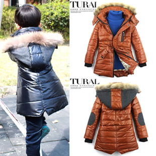  新款冬装儿童男童童装 中长款棉袄外套加厚棉衣韩版528中大童