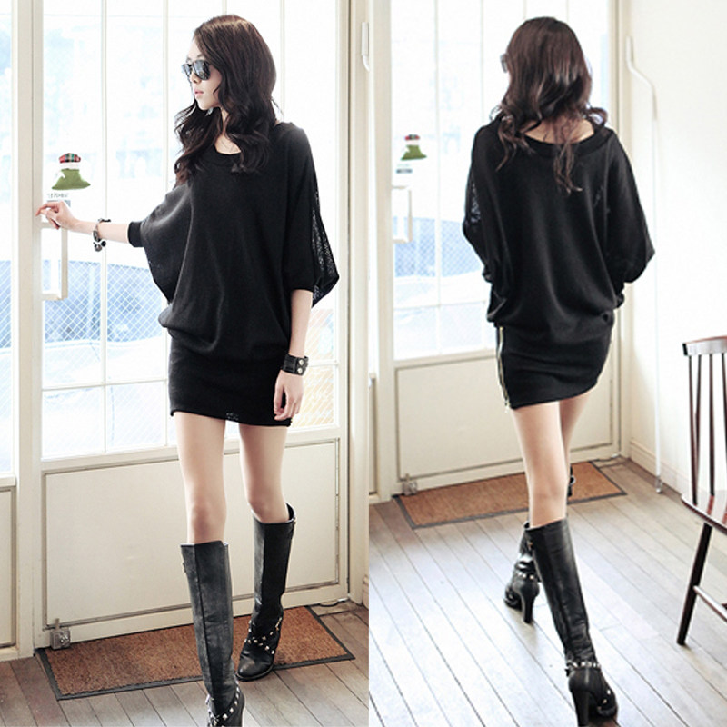 包邮2013秋款<em>韩版女装</em>蝙蝠衫包臀宽松大码性