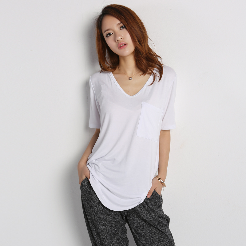 V领短袖T恤打底衫...