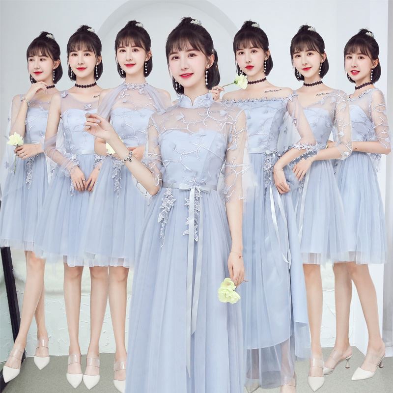 伴娘服仙氣質女2019新款韓版姐妹裙婚禮長短款合唱團灰色顯瘦春季在類目 女裝/女士精品, 婚紗/旗袍/禮服, 禮服/晚裝中 - 來自Buy2taobao.com提供專業的淘寶代購服務