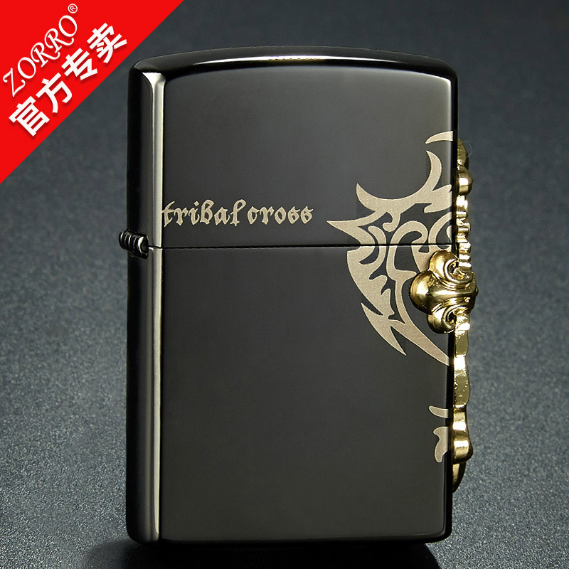 正版zorro/佐罗煤油打火机 古银色侧面十字架个性创意防风打火机|ruв категории ZIPPO/швейцарский армейский нож/очки, бренд зажигалки и аксессуары, другие, керосин зажигалки - от Buy2taobao.com для оказания профессиональной услуги покупки агента Taobao