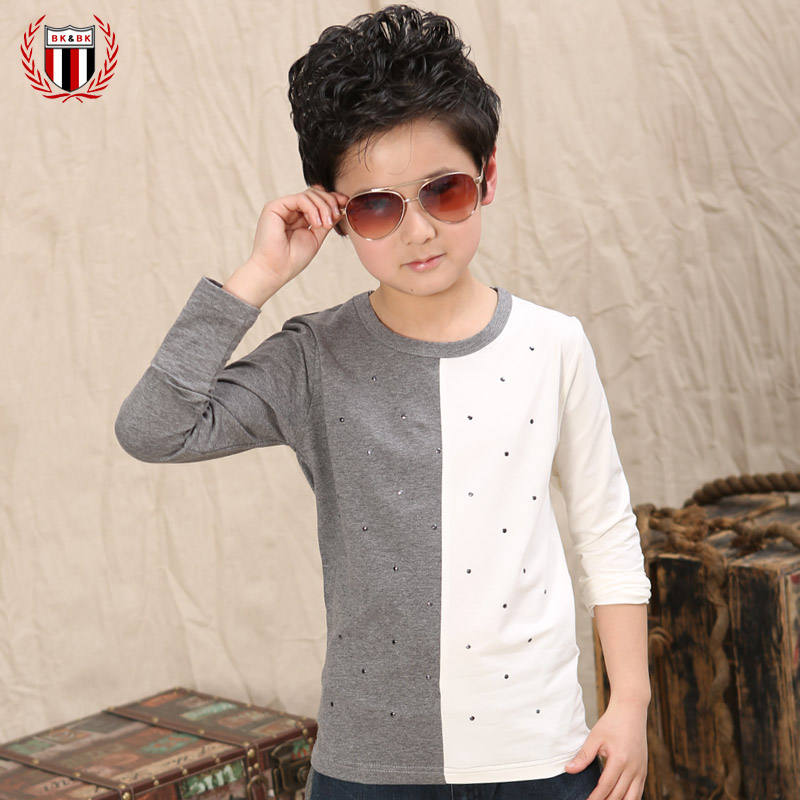 长袖纯棉儿童打底衫...