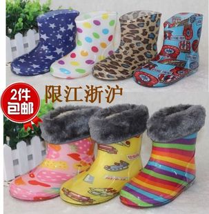  儿童雨鞋 日单果冻水晶多色雨鞋 透明水鞋 儿童雨靴 水鞋冬款加绒