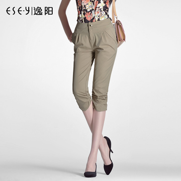 逸阳女裤2013夏装新款薄中腰七分哈伦裤 女 夏 显瘦休闲大码0217 逸阳女裤2013夏装新款薄中腰七分哈伦裤 女 夏 显瘦休闲大码0217