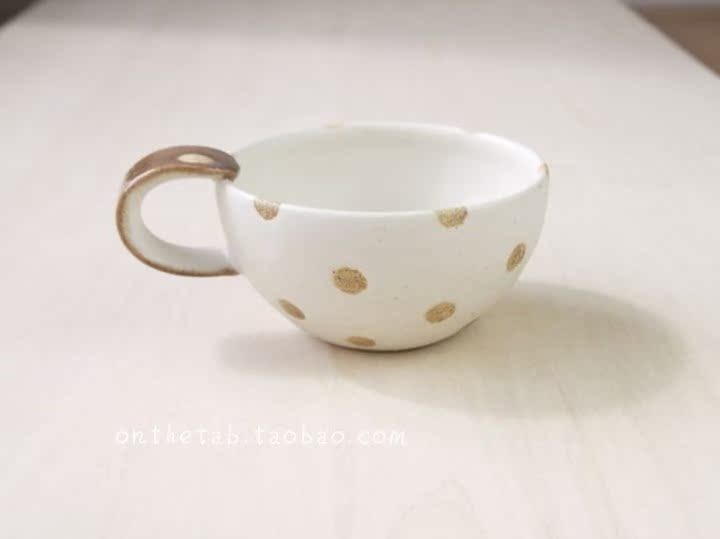 【在庫】日本 zakka  波点 粗陶儿童马克杯汤杯|msdalam kategori pinggan mangkuk, kopi, cawan kopi - dari Buy2taobao.com untuk memberikan perkhidmatan ejen Taobao profesional membeli